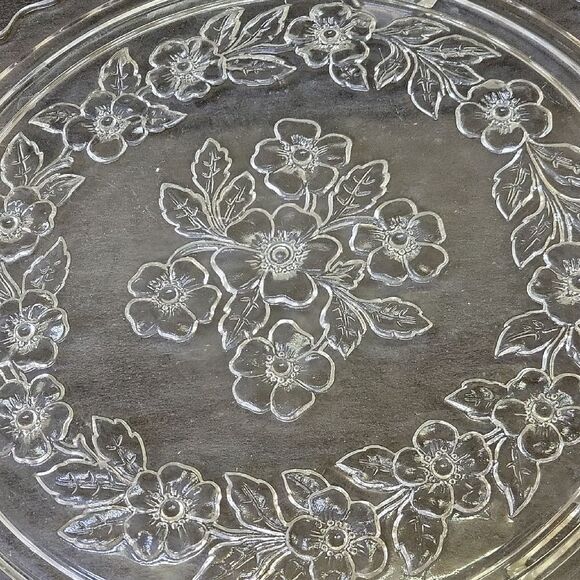 Vintage Apple Blossom Sovereign House Footed Cake Plate 11.5” Serving Plate - Picture 2 of 4